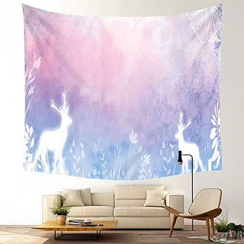 Tapiz de pared KnSam rosa y lila de 150 cm para crear un ambiente zen en el dormitorio 3