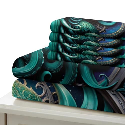 Housse de couette Cthulhu 3D 200x200 EVMILA parure lit microfibre ado - 6