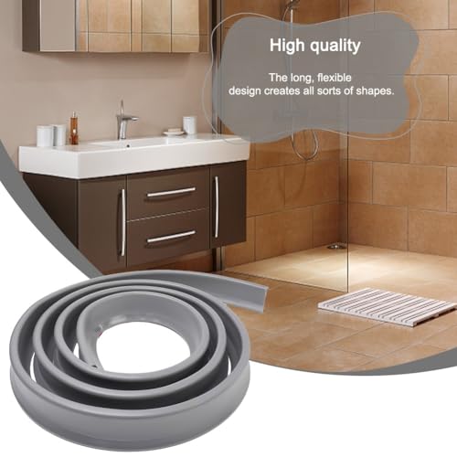 Barra de ducha de silicona flexible con junta de ducha impermeable para baño 6