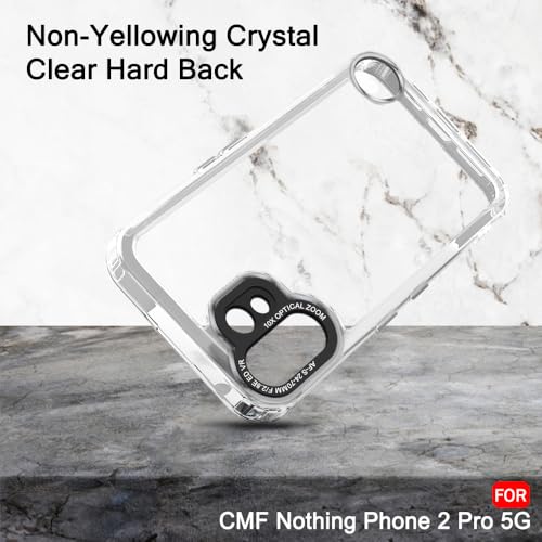 Image of TheGiftKart Hybrid Shockproof Back Cover Case for CMF By Nothing Phone 2 Pro 5G | Stylish Camera Border | Plated Buttons | Crystal Clear Hard Case for Nothing CMF Phone 2 Pro
