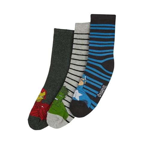 ONOMATO! Avengers Boys Socks Set of 3 Cover