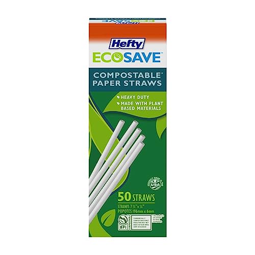 Hefty ECOSAVE Pitillos de Papel Compostables 50 Unidades miniatura 2