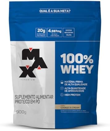 100% Whey Refil (900g) - Cookies and Cream - Max Titanium, Max Ti...