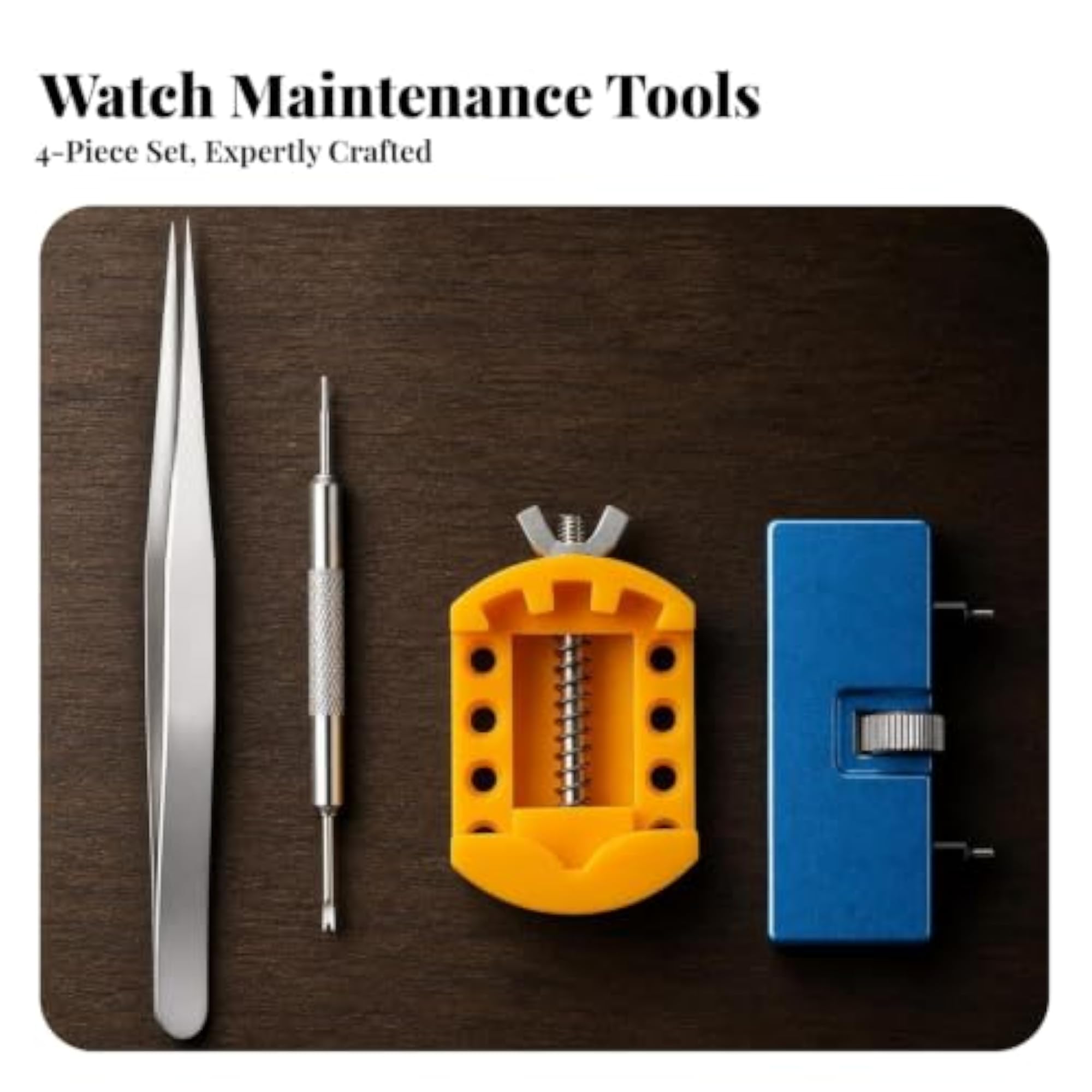 4 Pieces Multifunctional Watch Tool Kit with Case Opener