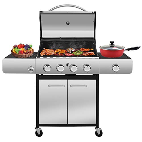 RMYHOME BBQ Liquid Propane Gas Grill Stainless Steel 42,000 BTU Patio