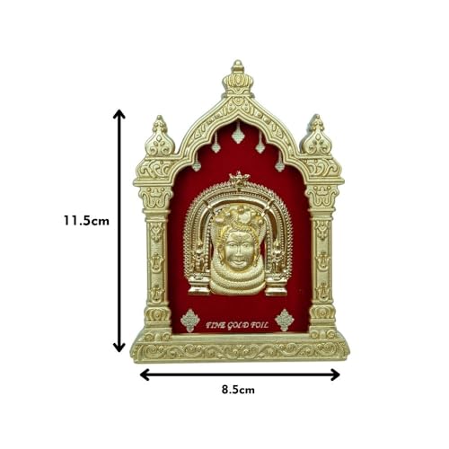 Image of EKA Temple Series Mahalingeshwara Table Top Premium Gold Foil Artwork with Metal Stand | Sacred Shiva Temple-Inspired Spiritual Decor for Home, Office & Pooja Space | Auspicious Gift