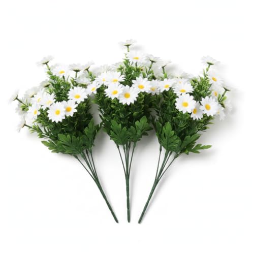 Margaritas artificiales blancas para centros de mesa en bodas y banquetes de verano 2