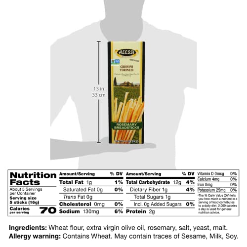image for Alessi Autentico - Italian Crispy Breadsticks, Low Fat Made with Extra