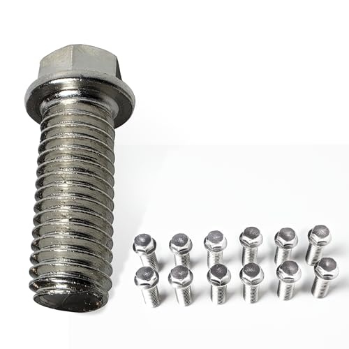 Header Bolts Chrome Set of 12 for Small Block and Big Block American V8 Engines 3/8-16 Thread Corrosion Resistant Alloy Steel for Chevy Ford Mopar Muscle Cars Hot Rods Restoration