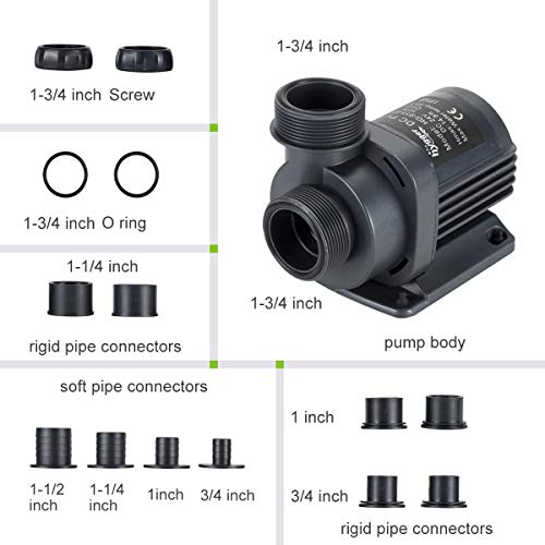 Hygger 1350GPH Quiet Submersible and External 24V Water Pump, with Controller (30%-100% Settings), Powerful Return Pump for Fish Tanks, Aquariums, Ponds, Fountains, Sump, Hydroponics (40W, 13.1ft)