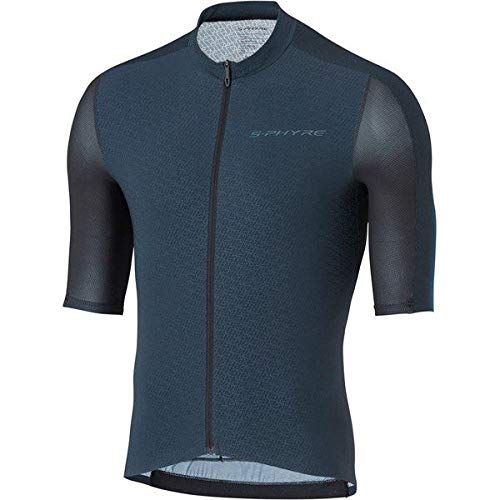 Maillot homme Shimano S-Phyre Flash noir et bleu L aux finitions premium