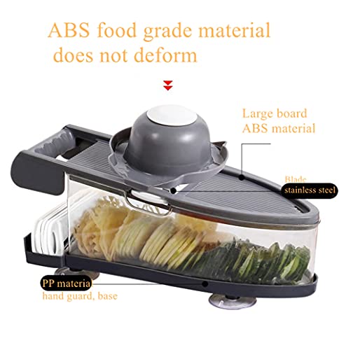 Nomal Mandoline Slicer Vegetable Fruit Cutter Shredder 6 In 1 Multi-Function Manual Potato Slicer Cheese Grater Waffle Potato Cutter Kitchen Cutter Chopper For Fruits Vegetables Time Saver thumb #1