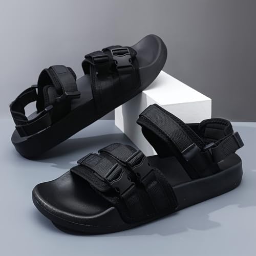 Men'S Sandals For Summer With Adjustable Buckle Straps, Casual Non-slip Platform Sole Breathable Open Toe Design For Spring And Summer Outdoor Activities,4