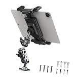 Supporto per dispositivi per telefoni e tablet da 4, 7 a 13 pollici, staffa montaggio a trapano con braccio multi-snodo per montaggio a parete, cruscotto veicolo e supporto per telefono in cabina