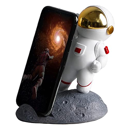 Paimuni Phone Stand Desk Accessories Resin Astronaut Figurines Home Decor Decorative Tabletop Ornaments Cute Phone Holder