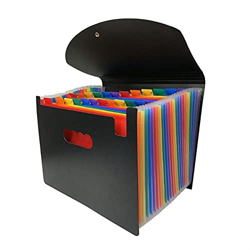 Porte-documents classeur A4 à 24 poches et trieur de documents extensibles avec couvercle