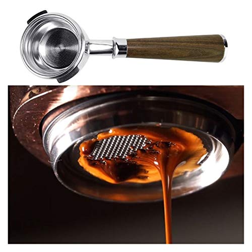 Molinillo de café Manual Café Sin Fondo Portafiltro Grupo-Head 58mm Máquina De Café Sólido Manera De Madera Filtro De… - Imagen 7