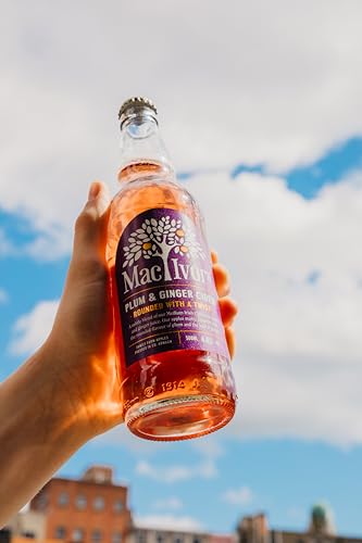 Mac Ivor Cider Gift Set | Award Winning Irish Cider: Dry, Medium, Plum & Ginger Large 500Ml Bottles + Luxury Branded Glass - 5