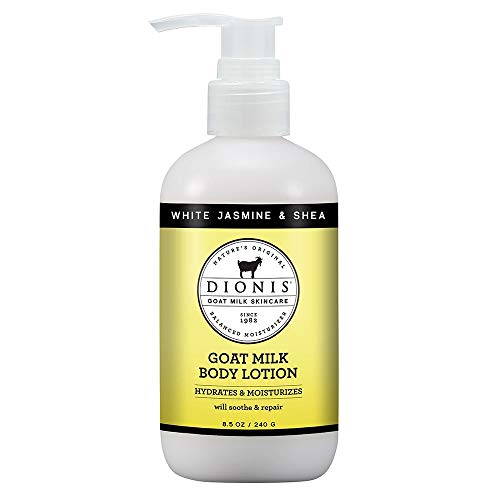 Dionis - Goat Milk Skincare White Jasmine & Shea Scented Lotion (8.5 oz) - Made in the USA - Cruelty-free and Paraben-free