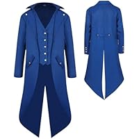YQVGFBY Abrigo gótico steampunk para hombre, chaqueta medieval