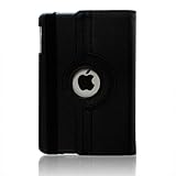Black 360 Degrees Rotating Leather Case for Apple iPad 3