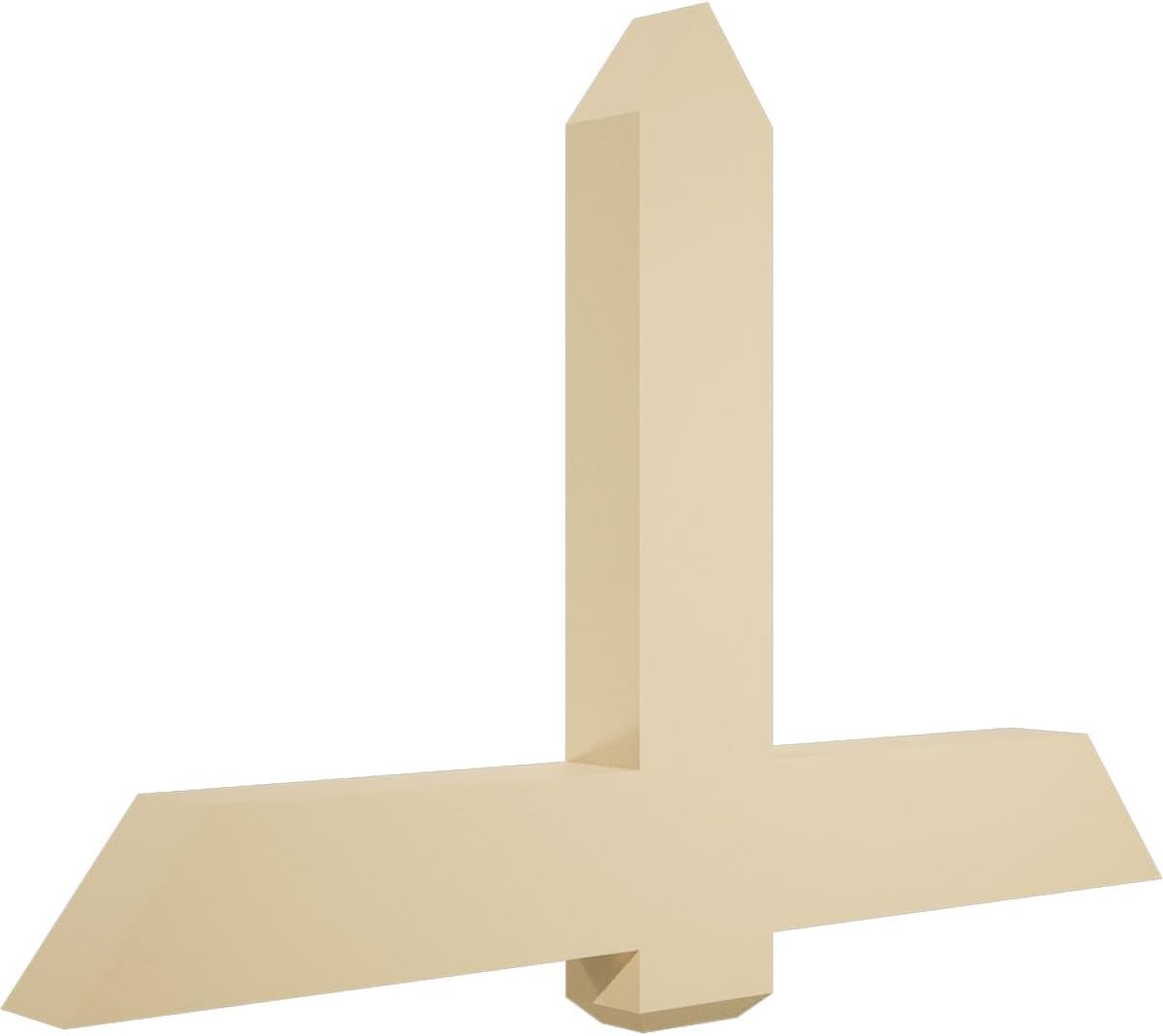 48"W x 32"H x 4"D x 6"F, 16/12 Pitch, Eugene Signature Urethane Gable Bracket, Primed Tan