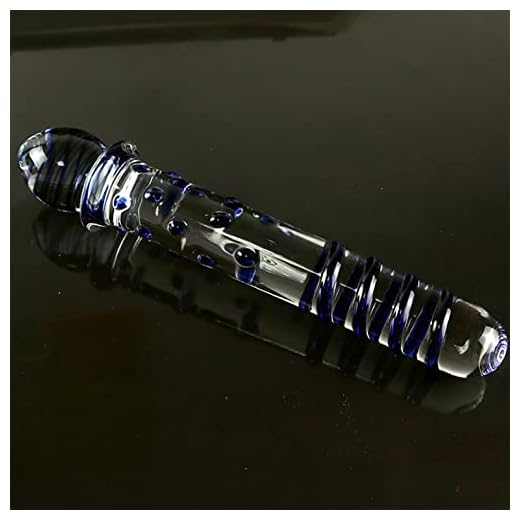 Barre de massage professionnelle en cristal transparent bleu, 27 cm de long, 3,6 cm à 4,5 cm de diamètre, 601g de poids