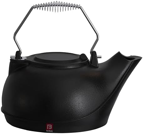 Fire Beauty Humidifying Iron Kettle，Stove Humidifier，Wood Stove Kettle，Cast Iron，Chrome handle
