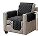 Produktbild Sesselschoner Sofaschoner Sesselschutz Sofaüberwurf (1-Sitzer 191 x 165 cm, schwarz/anthrazit)