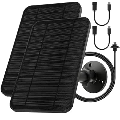 Solar Panel for Blink Camera, 4W Solar Panel Charger Compatible with Blink Outdoor 4 Camera (2)