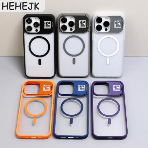 Film de protection objectif iPhone 12 Pro Max intégré à une coque pliante antichoc grise - 3