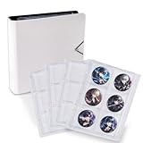 58mm バッジ対応 24枚収納 缶バッジ コレクション 見せる 推し活 ディスプレイ ピンバッジ 缶バッチ 収納 ホルダー 透明 ハード プラスチック リフィル ファイル バインダー No49 a5 [並行輸入品]