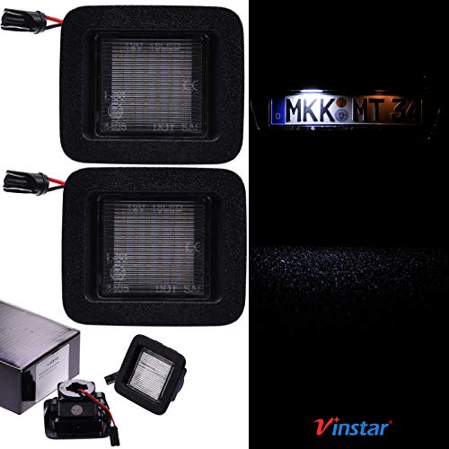 VINSTAR LED Kennzeichenbeleuchtung E-geprüft CAN-Bus 18 LEDs je Modul 6000 Kelvin kompatibel mit Ford F-150 2015-2019