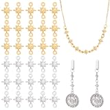 Beebeecraft 50 Unidad de Dijes de Eslabones de Estrella de 2 Colores 304 Dije Conector de Estrella Polaris de Acero Inoxidable con Colgante de Estrella Polar con 2 Agujeros para Hacer Joyas Collares