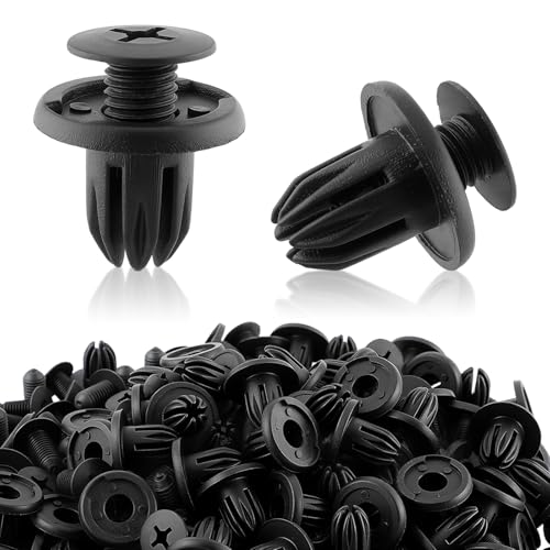 MOTOALL Nylon Front Rear Bumper Fender Liner Exterior Rocker Molding Door Trim Panel Shield Retainer Fastener Push-Type Rivet Body Clips for 10mm Hole Honda Acura BMW Mini Cooper Opel Chevy - 100pcs