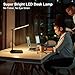 shinelife LED Desk Lamp for Office Home, Bright Desk Light with USB Charging Port, Adjustable Dimmable Desk Lamps 5 Modes 5 Brightness, Touch Study Lamp for Nail, Craft, Puzzle, Sewing, Study, Black