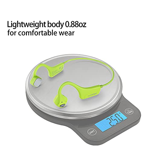 Youthwhisper Bone Conduction Headphones Bluetooth, Open Ear Wireless Headset With Mic, Sweat Resistant Earbuds For Runnig Workout Hiking Running Fitness Walking (Green) #TOP3