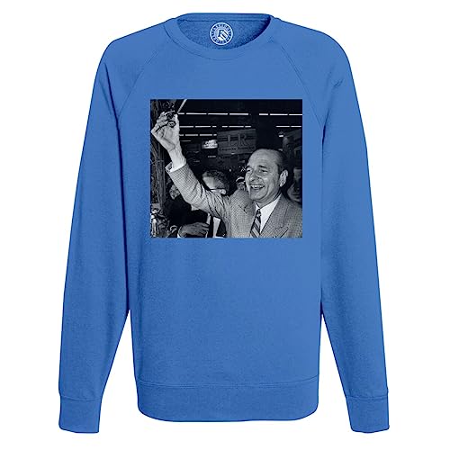 Sweat Homme Jacques Chirac Ivre au style imprimé vintage et coupe ajustée moderne