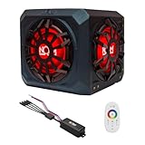 NOAM Subwoofer with Triple 10' RGB Woofer, for UTV & Marine with LED Lights, Waterproof, Add Deep Bass for Your Boats, Golf Carts & Side-by-Sides
