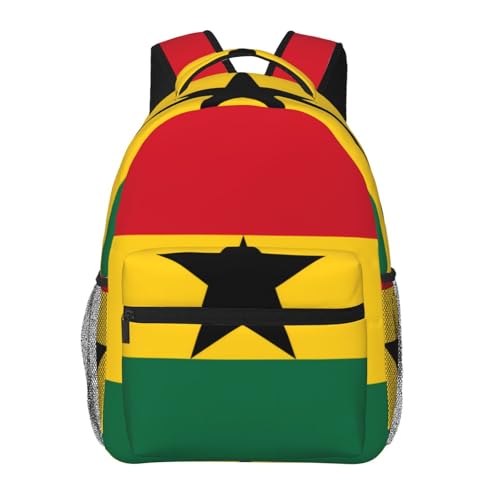 Mochila para portátil con bandera de Ghana y diseño ligero multiusos 6