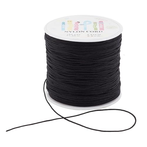 Comparison: Best String For Wind Chimes 5 PH PandaHall 100 Yards 0.8mm Nylon Beading String Wind Chime Cord Replacement Nylon Thread for Bracelet Chinese Knotting Cord Black Kumihimo Macrame Cord Braided Lift Shade Cord for Blind Windows