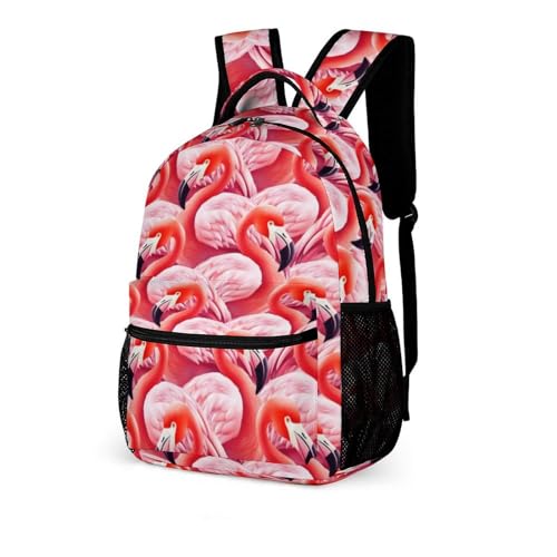 Flamingo Backpack for Kids Girls Boys School, 16 Inches Flamingo Bookbag, Flamingo Backpack for School2