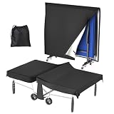 600D Ping Pong Table Cover, Outdoor & Indoor Waterproof Table Tennis Cover for Universal 9x5 FT Tables, Heavy duty Protective Dust and Sunproof