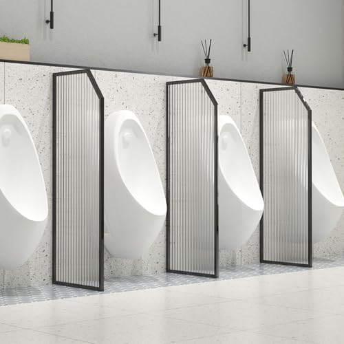 Wall-Mounted Men's - Translucent Glass Urinal Divider for Public Restrooms, Shopping Malls & Schools - Ideal Bathroom Partition for Enhanced Privacy