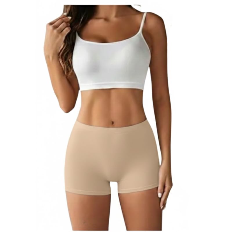 Women's Seamless Boxer Briefs Shorts | High Waist Stretch Boy Shorts for Women | Soft Breathable Anti-Chafing Underwear | Full Coverage Inner Yoga & Sleeping-picture-51