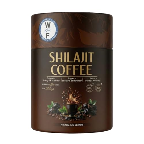 Wellness Fuel Himalayan Shilajit Coffee Sachets | 30 Instant Coff...