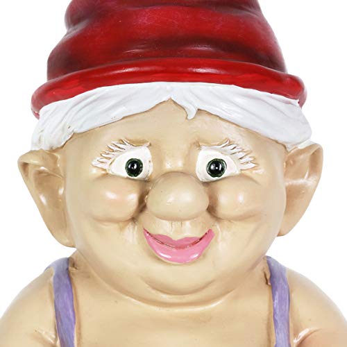 Exhart Garden Gnome, Naked Gnome Statue, Funny Outdoor Decoration, Buttocks Betty, 5.5 X 14 Inch #TOP6
