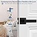 Estmoon 5 Pack Matte Black Door Handles Interior Door Knobs, Home Improvement Keyless Privacy Door Lock, Heavy Duty Zinc Alloy 2.07 lb Door Leverset for Bedrooms Bathrooms