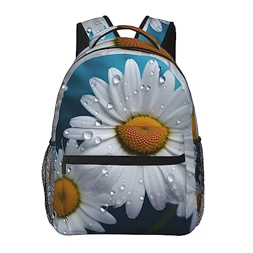 Sac à dos de voyage marguerites noir taille unique pour femme
