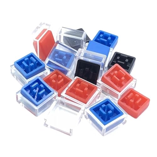 Interruptor de botón táctil momentáneo DIP-4PIN con tapa transparente A66 de 10 unidades 3
